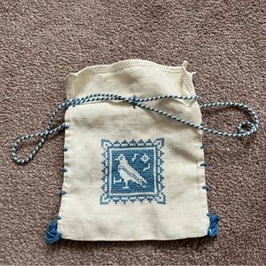 2/$20 Vintage Embroidered Drawstring Pouch